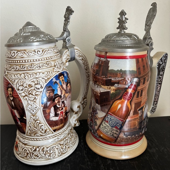 (2) Anheuser-Busch Collectors Club Membership Stein 1998/1999 - Picture 1 of 7